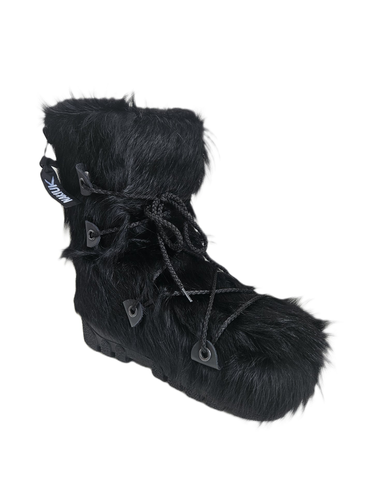 Nakiuk Cow Black Side Zipper Women