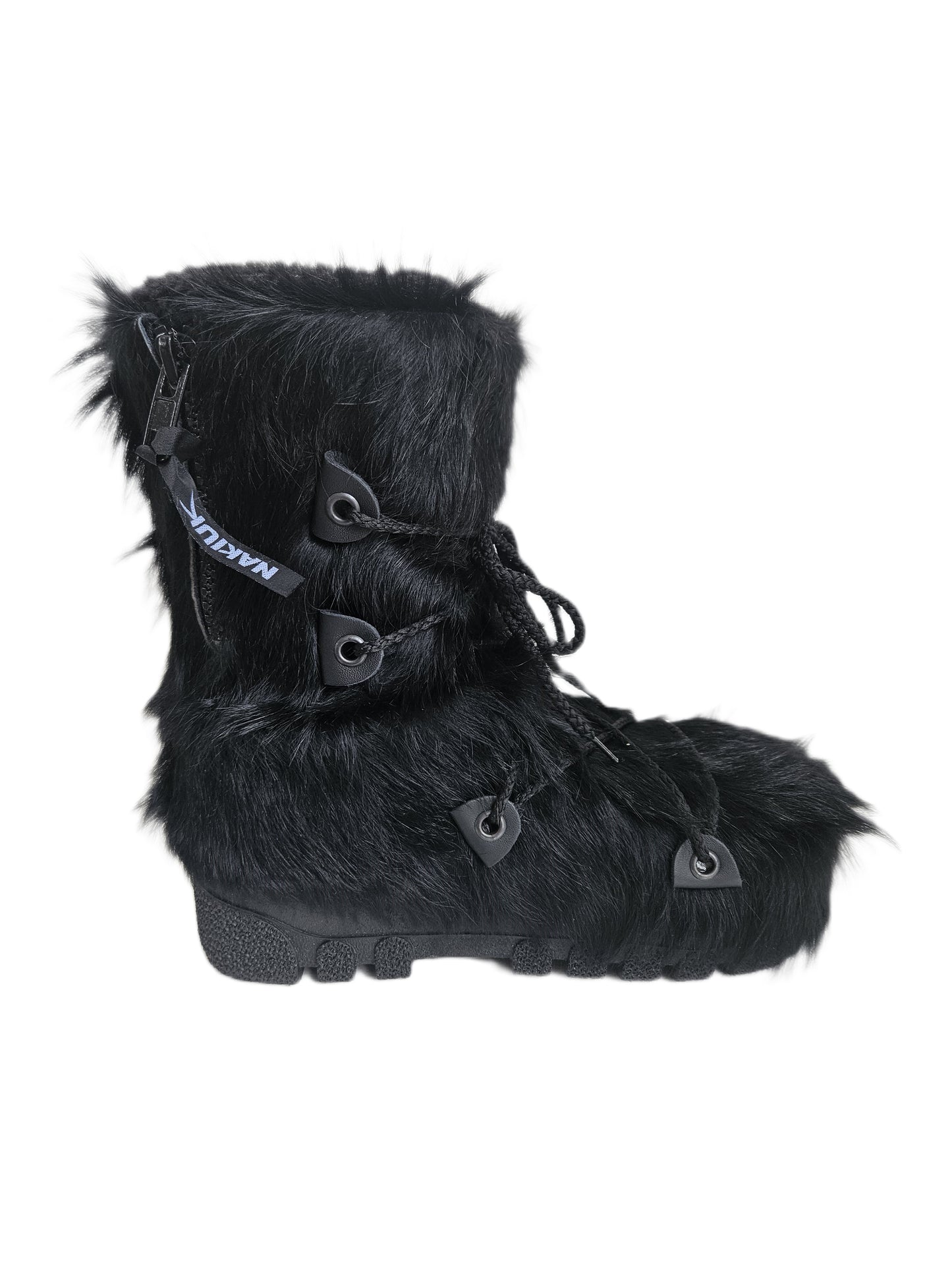 Nakiuk Cow Black Side Zipper Women