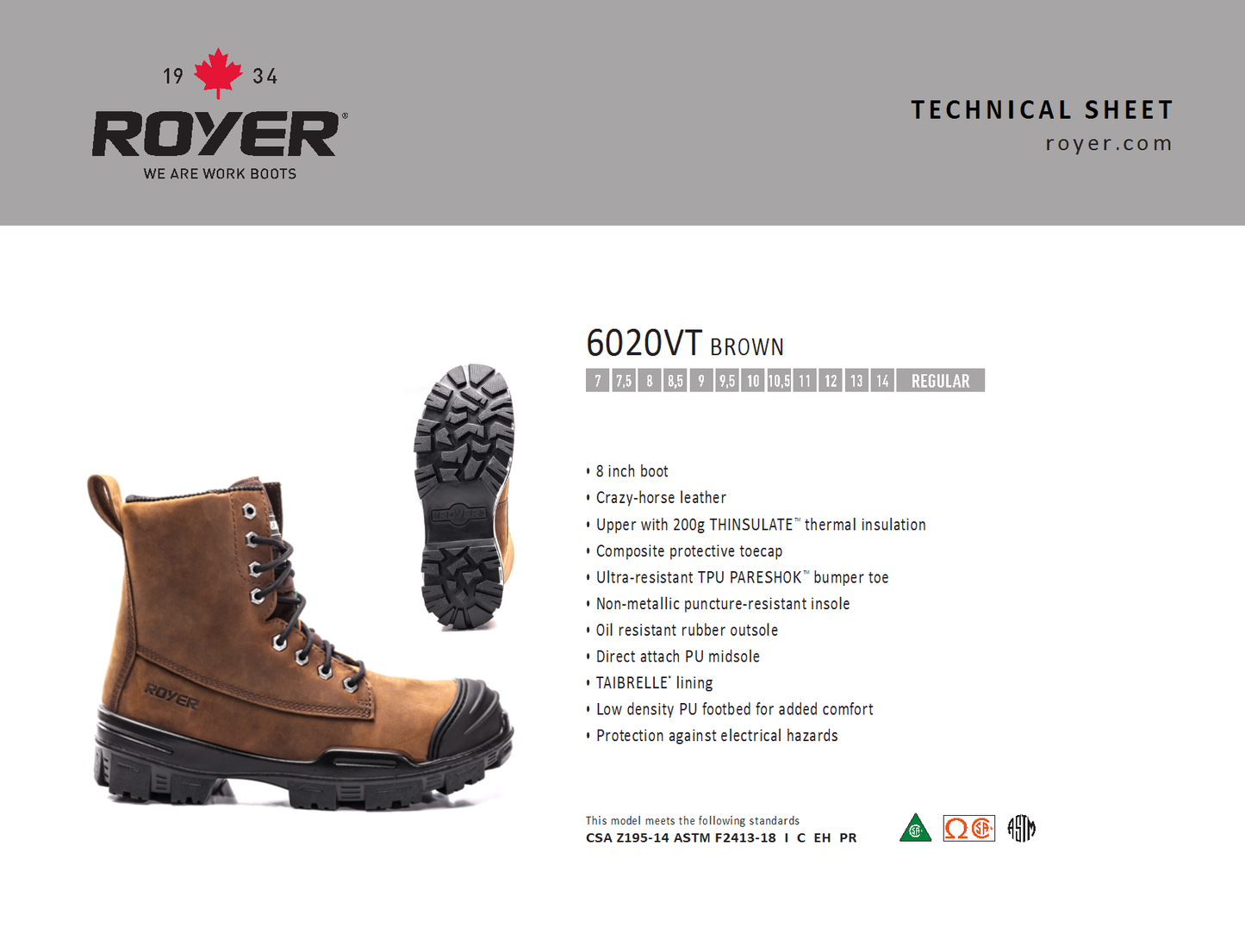 Royer 6020VT VENTURA THINSULATE
