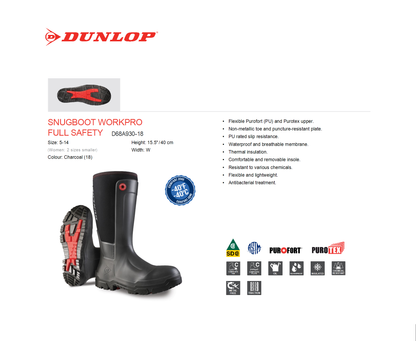 Dunlop Snugboot Workpro Wade Surplus Ltee