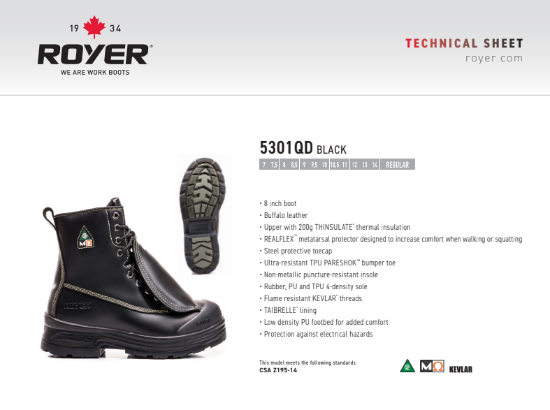 Royer 5301QD Realflex Protecteur métatarsien